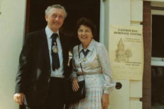 Mr and Mrs Cullen when they opened the Heritage Centre in Eastbourne in 1983
