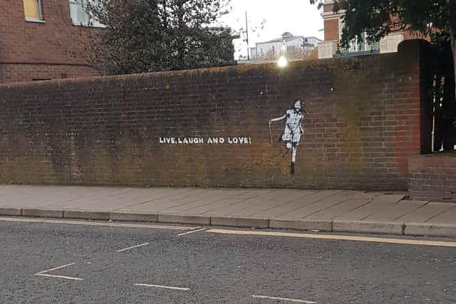 An artwork which a fan thinks 'could be a Banksy' has appeared in Crawley