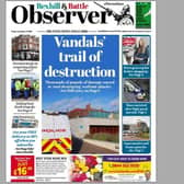 Today's front page of the Bexhill and Battle Observer SUS-201126-140543001