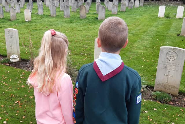 Reuben and Isla decided to do the walk as they could not take part in the usual parade for Remembrance Sunday