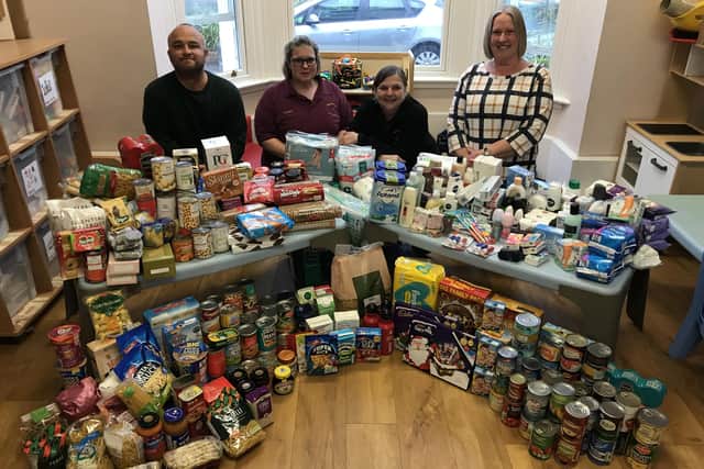 Woodstock Day Nursery collected a huge amount of groceries and toiletries for Worthing Food Foundation