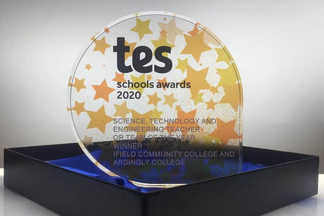 The Ardingly Ifield Solar Team, born as a collaboration between Ifield Community College and Ardingly College was awarded Science, technology and engineering team of the year at the Tes Schools Awards