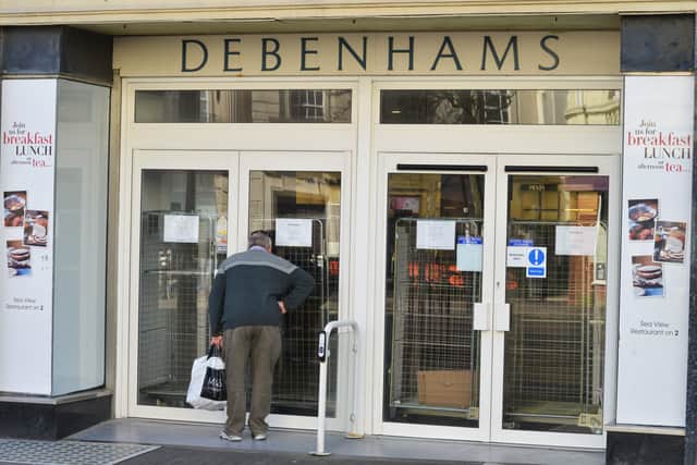 Debenhams in Hastings town centre is set to close after rescue talks collapsed. SUS-200324-111304001