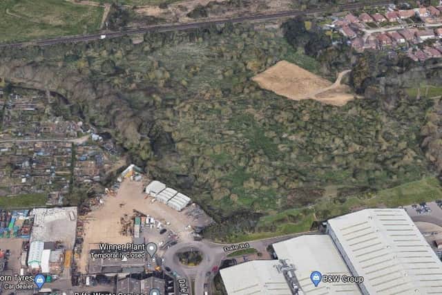 The potential site for a solar farm in Worthing. Pic: Google SUS-200112-160438001