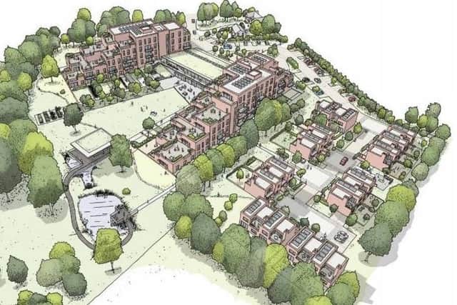 Aerial illustration of the proposed retirement village