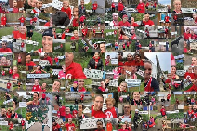 A montage of many of the HY Runners who completed the challenge