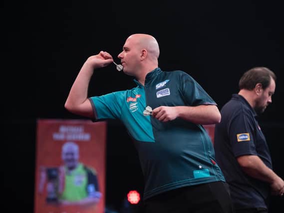 Rob Cross in recent Players' Championship action / Picture: Lawrence Lustig - PDC