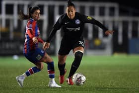 Brighton's Rianna Jarrett will be a threat to the Spurs defence