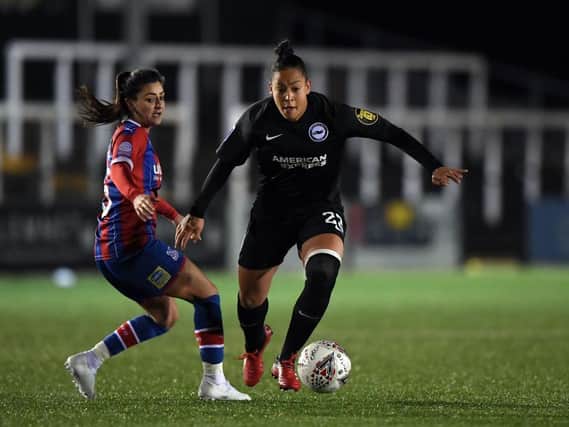 Brighton's Rianna Jarrett will be a threat to the Spurs defence