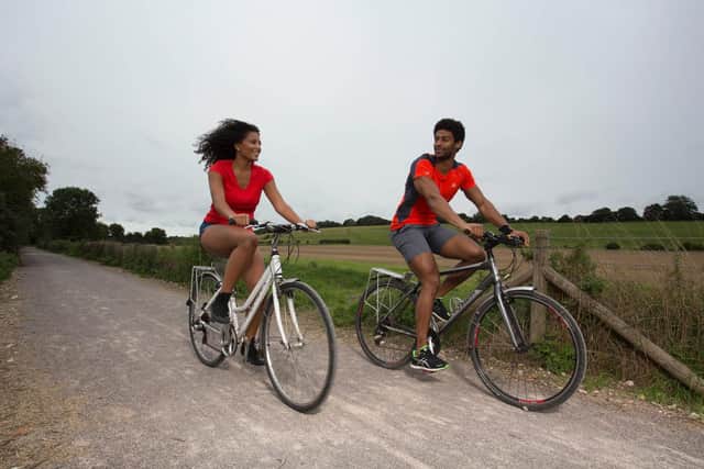 Two cyclists enjoying Centurion Way