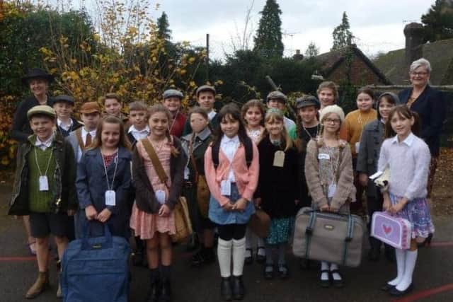Rogate CoffE Primary School pupils dressed up for Evacuee Day as part of their Second World War topic