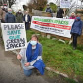 Campaign against building 400 houses on Sharnfold, Stone Cross. SUS-200212-130117001