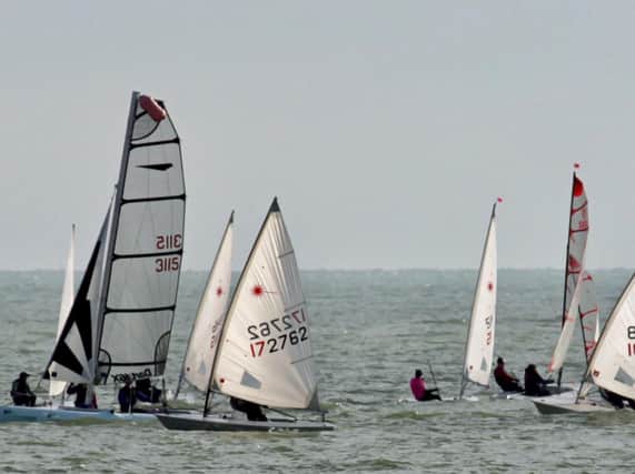 A mixed fleet racing as the lockdown ends and boats are out on the water again Picture: Rick Pryce