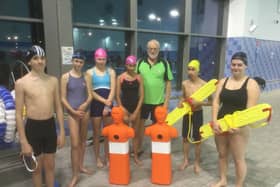 Lifesaving club members with some of their new kit