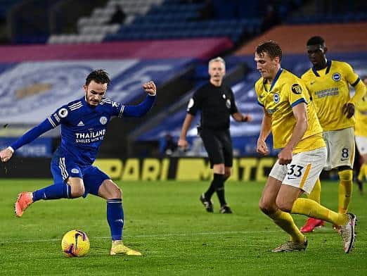Dan Burn had a tough time in the first half against Leicester