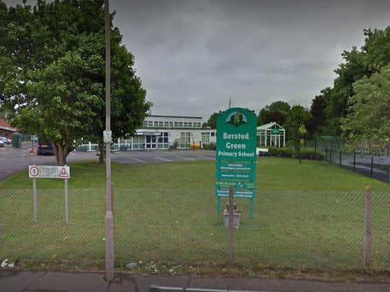 The decision was taken to close Bersted Green Primary School on Friday 'following a number of confirmed Covid-19 cases'. Photo: Google Street View