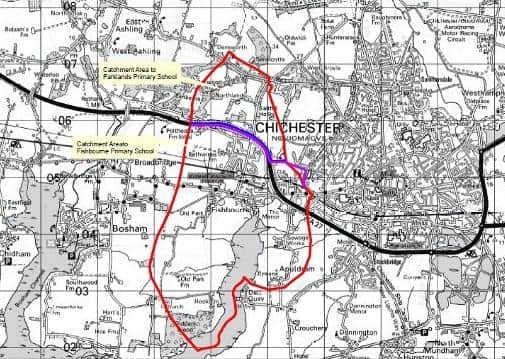 The current shared catchment area between Fishbourne and Parklands schools could be split up