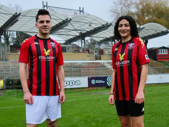 The Lyle & Scott name and logo will appear on the men's and women's shirts / Picture: Lewes FC