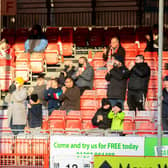 Fans backk in the ground to watch Crawley  Town play Barrow on Saturday. Picture by Jamie Evans