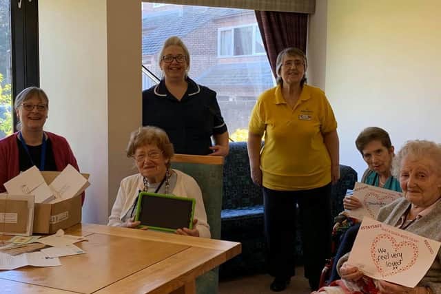 Marriott House and Lodge said a Christmas card for the residents from the community would ‘show them that people are thinking of them’