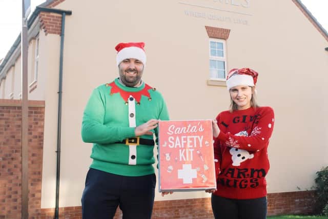David Wilson Homes takes delivery of Santa's safety kits