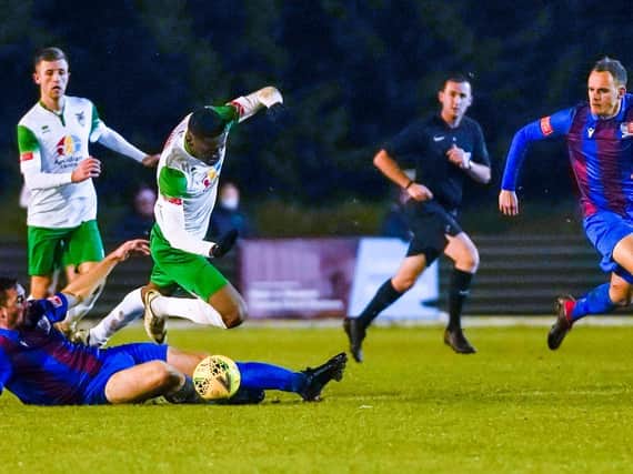 Bognor have been in FA Trophy action - but the Isthmian League remains on hold / Picture: Lyn Phillips