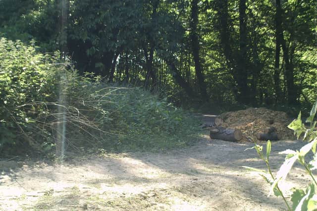Fly-tipping on Riverhill Lane, pictured by a wildlife camera