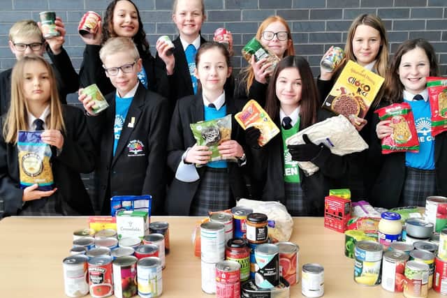 Students and staff at The Regis School collected more than 1,500kg of food for UKHarvest