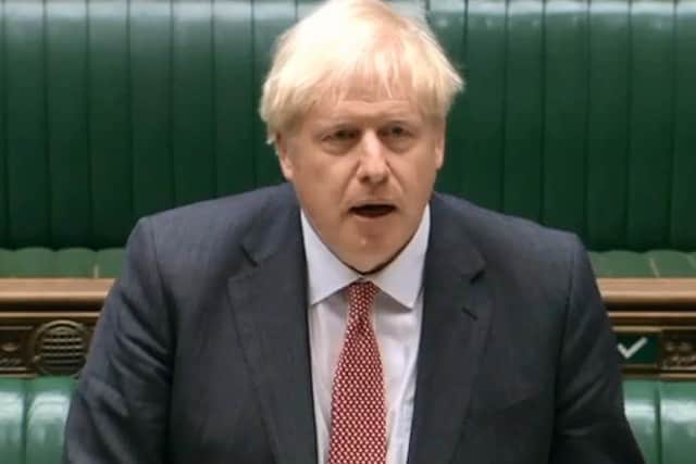 Boris Johnson addressed the nation today. SUS-200915-094353001