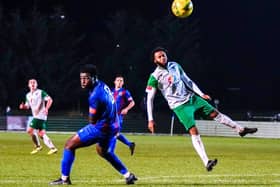 Bognor's FA Trophy tie at Maldon and Tiptree was their last action before the latest shutdown / Picture: Lyn Phillips