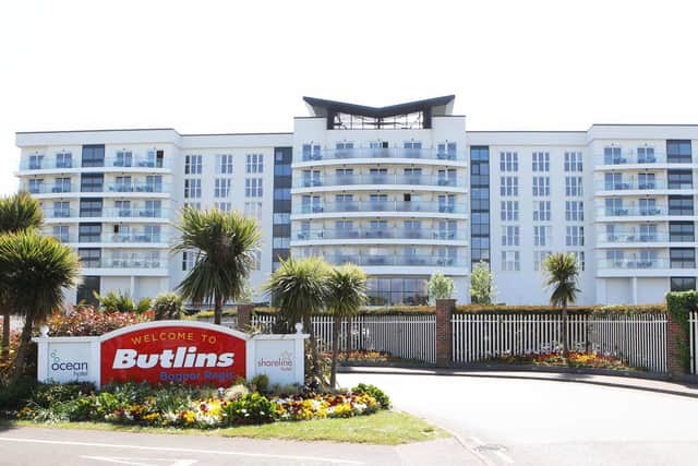 The incident happened in a bar at Butlin's Bognor Regis resort as part of a stag party