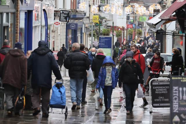 Horsham was busy this weekend with Christmas shoppers