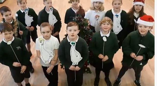 Children at Rusper Primary School have made a special Christmas video