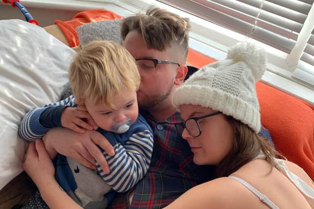 Newhaven dad Morgan Sandalls is facing his last Christmas with his family. Picture: Brain Tumour Research