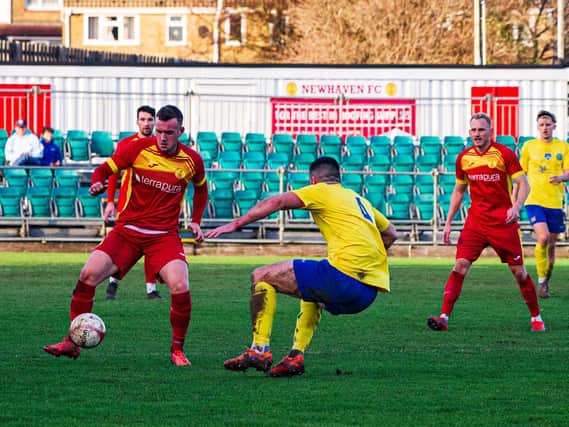 Newhaven in action earlier in the campaign, against Ascot / Picture: Tommy McMillan