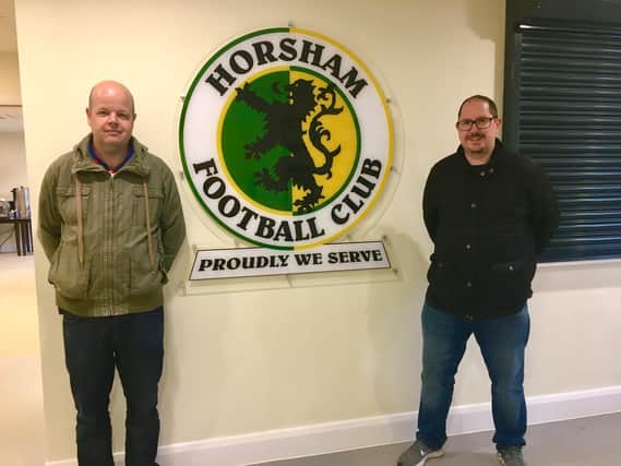 Ian Burlinson, left, and Mark Barrett / Picture: Horsham FC