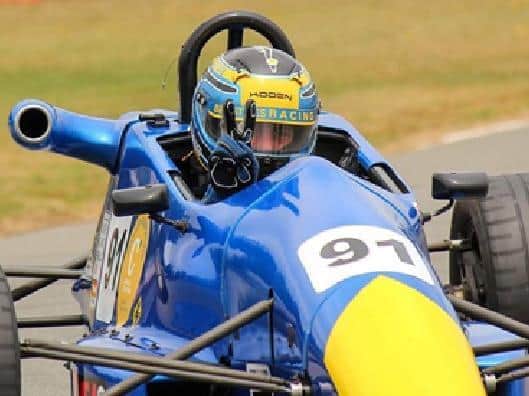Ben finishing his final race in the South Island Formula Ford Championship in New Zealand