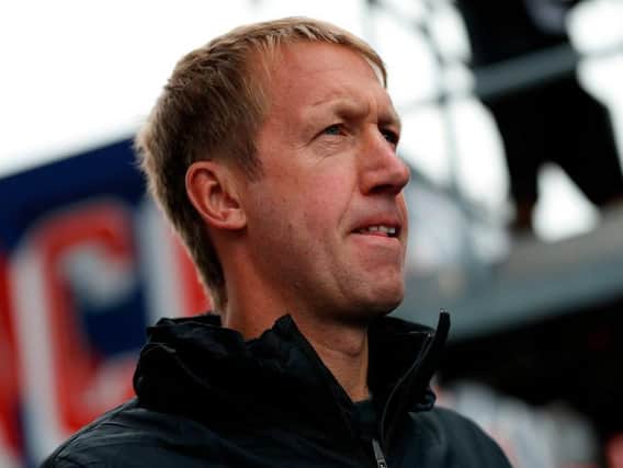 Brighton and Hove Albion head coach Graham Potter has struggled for victories at the Amex Stadium