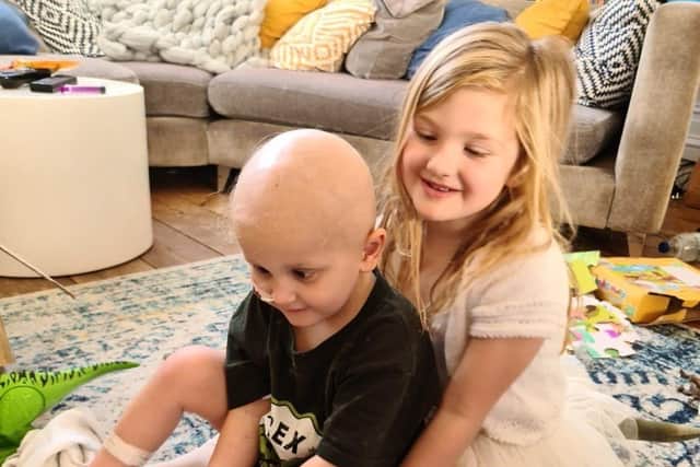 Louis Knight at home for Christmas with sister Isabelle