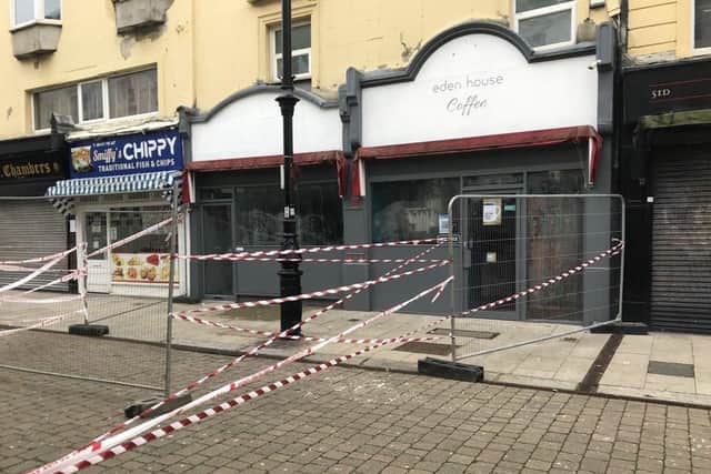 The area was taped off following the incident. Picture by Daniel Burton SUS-201229-163413001