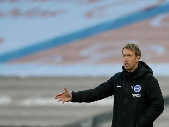 Brighton and Hove Albion head coach Graham Potter is feeling the pressure