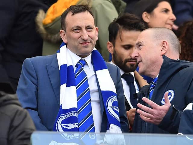 Brighton and Hove Albion chairman and owner Tony Bloom