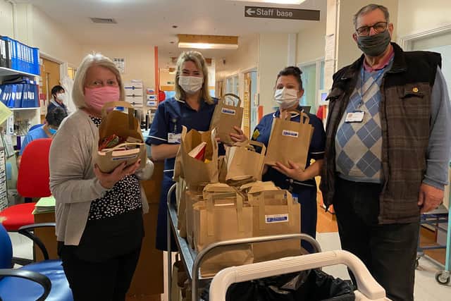 The Friends of Bognor Hospital gave 'goodie bags' containing a pen, notebook, puzzle book, toothpaste, toothbrush, deodorant and some small packets of sweets to patients during the first lockdown