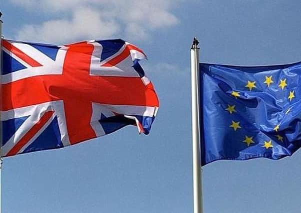 EU and GB flags