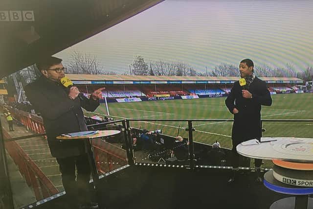 Mark Chapman was in charge for the BBC for Crawley v Leeds