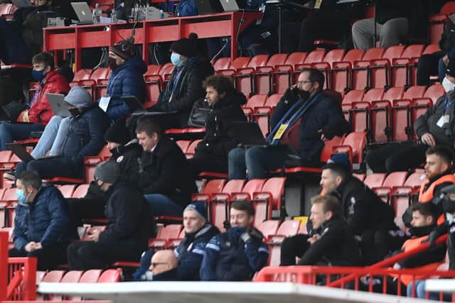 Sergio Torres watches on from the stands