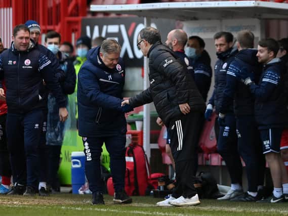 John Yems said his counterpart Marcelo Bielsa was 'very complimentary' about Crawley. Photo: Getty Images