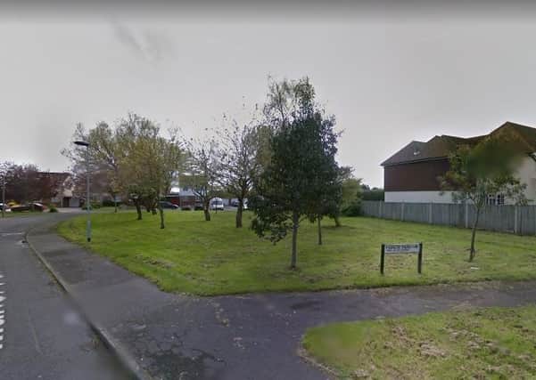 The pocket of green land in Manor Park, Pagham (Photo from Google Maps Street View)