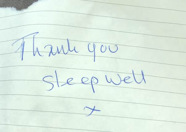 “Thank you, sleep well.” This is the note Eastbourne DGH critical care technician Christopher Thwaites found pinned to his car window screen after finishing a night shift. SUS-211201-112500001