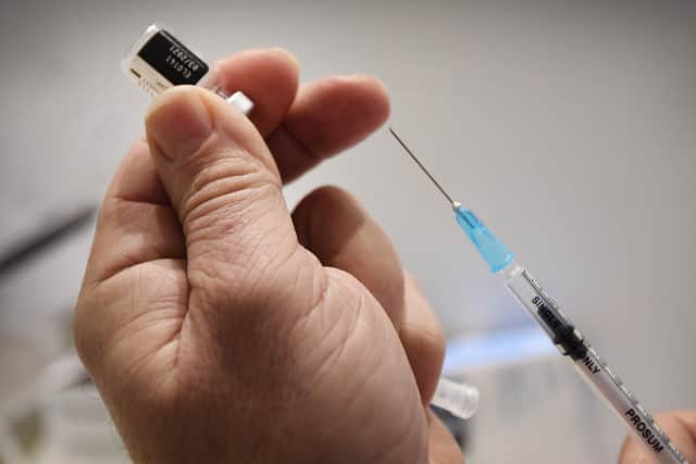 Victoria Medical Centre (VMC) Vaccination Clinic inside The Beacon shopping centre in Eastbourne.Pfizer-BioNTech COVID-19 vaccineCovid Vaccine SUS-210901-143747001